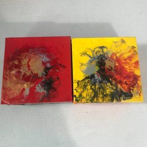 Acrylic set of 4 dutch pour pieces.